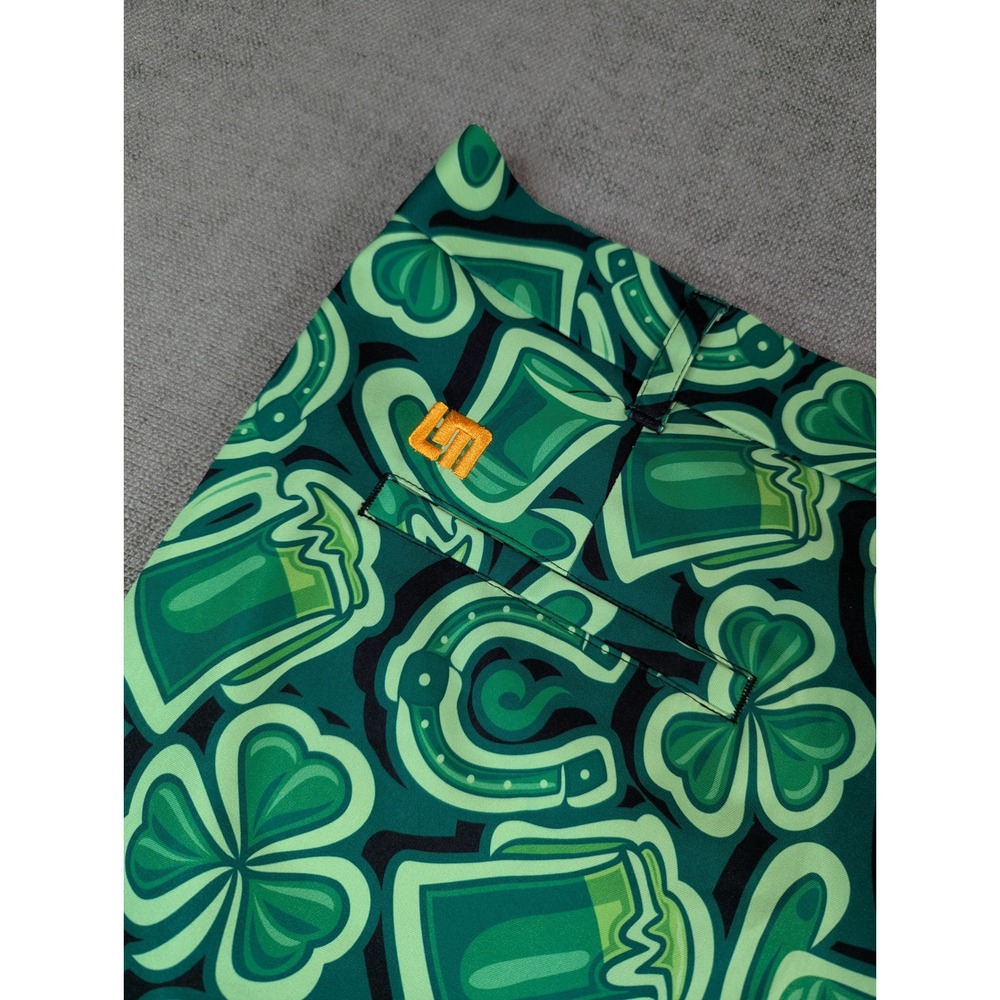 Loudmouth Golf Shorts Mens 42 Green St Patricks Day Shamrocks Beer Mugs Luck